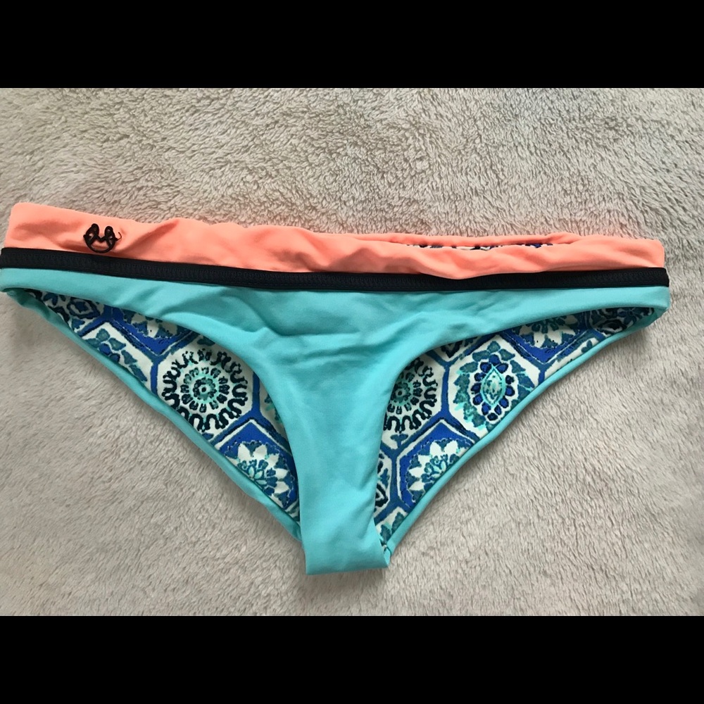NWOT Maaji Paleturquoise Timbers Bikini Bottom